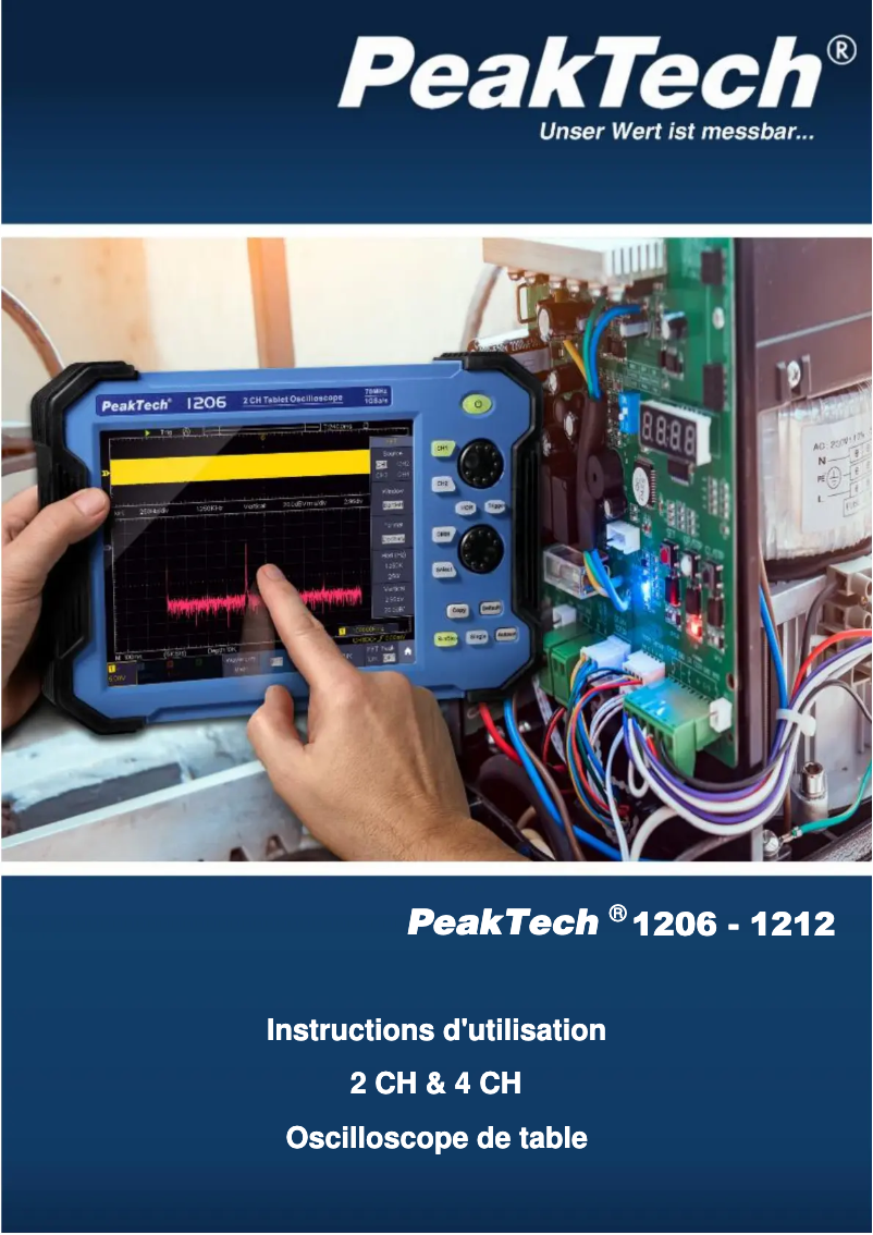 Page 1 de la notice Manuel utilisateur PeakTech 1206
