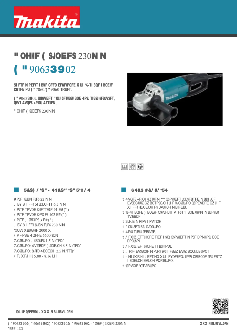 Image de la première page du manuel de l'appareil GA9063RX02