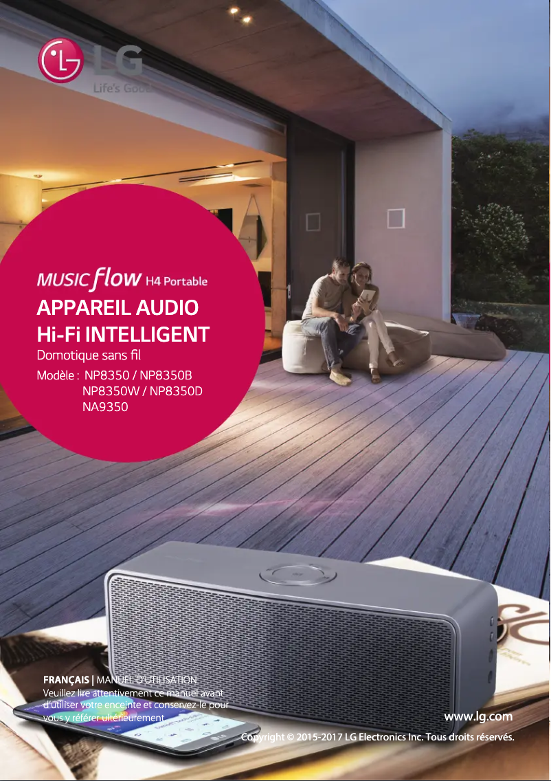 Page 1 de la notice Manuel utilisateur LG H4 Music Flow NP8350W