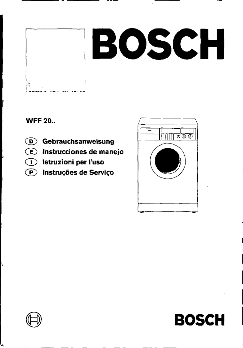 Page 1 de la notice Manuel utilisateur Bosch WFF2080