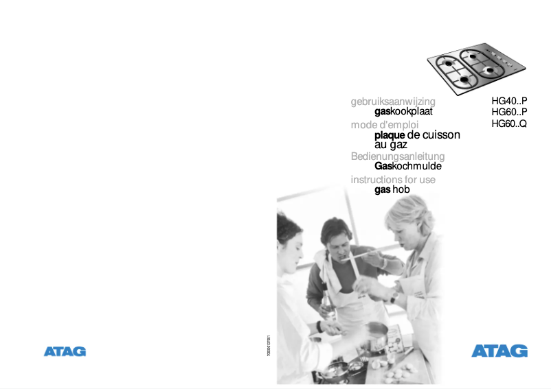 Page n°1 - Manuel utilisateur Atag HG4053PA20BE