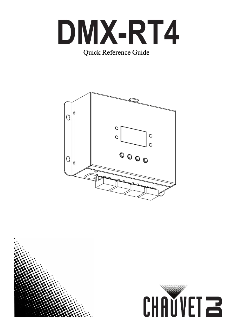 Image de la première page du manuel de l'appareil DMX-RT4