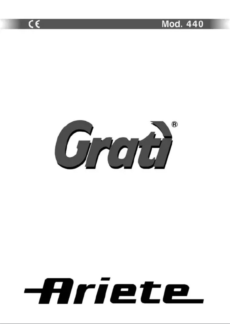Page n°1 - Manuel utilisateur Ariete Grati 440