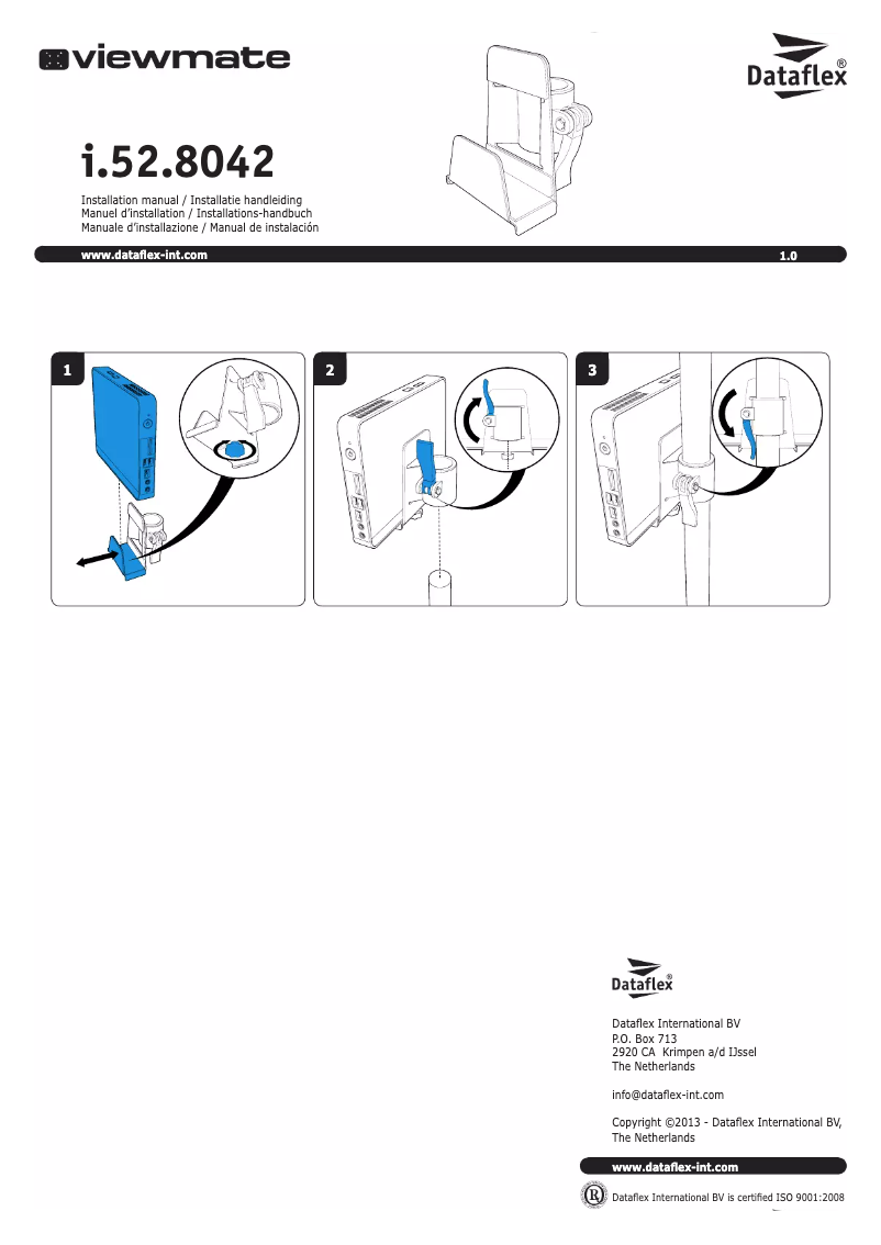 Page 1 de la notice Manuel utilisateur Dataflex ViewMate-i Thin Client Holder
