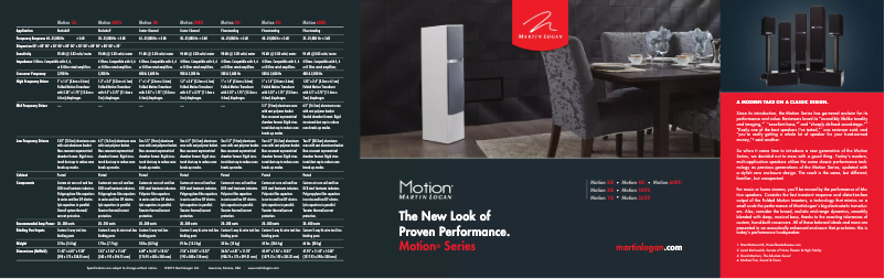 Page n°1 - Brochure Martin Logan Motion 35XTi