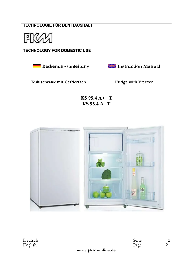 Image de la première page du manuel de l'appareil KS 95.4A+T