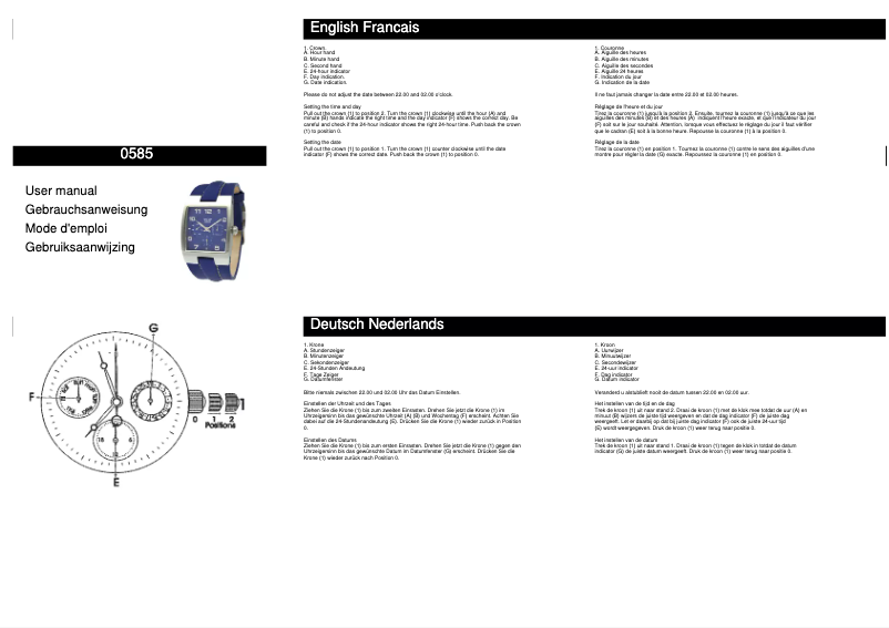 Page 1 de la notice Manuel utilisateur Davis 0585
