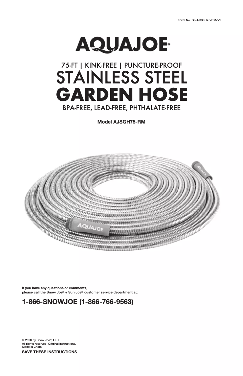 Imagen de la primera página del manual del dispositivo AJSGH75-RM