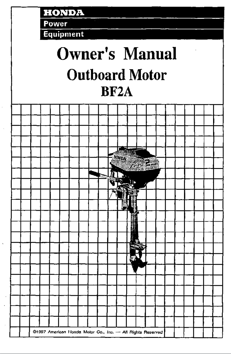 Página 1 del manual Manual de usuario Honda BF2A (1997)