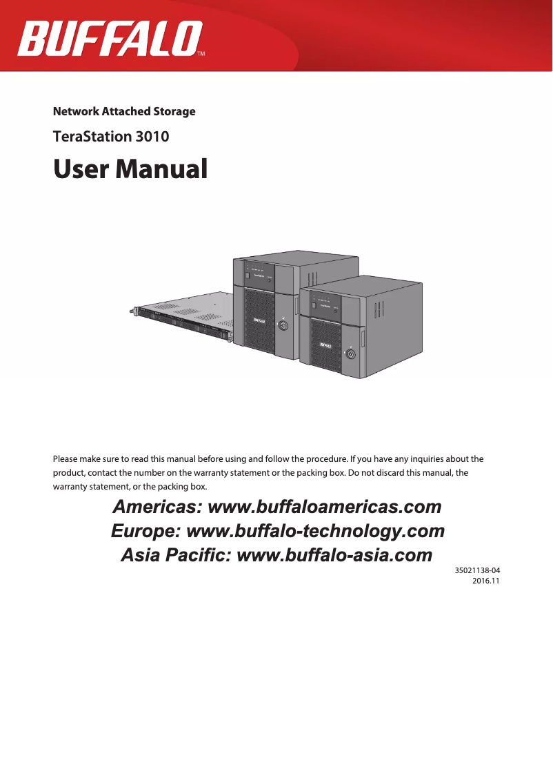 Page n°1 - Manuel utilisateur Buffalo TeraStation 3410DN
