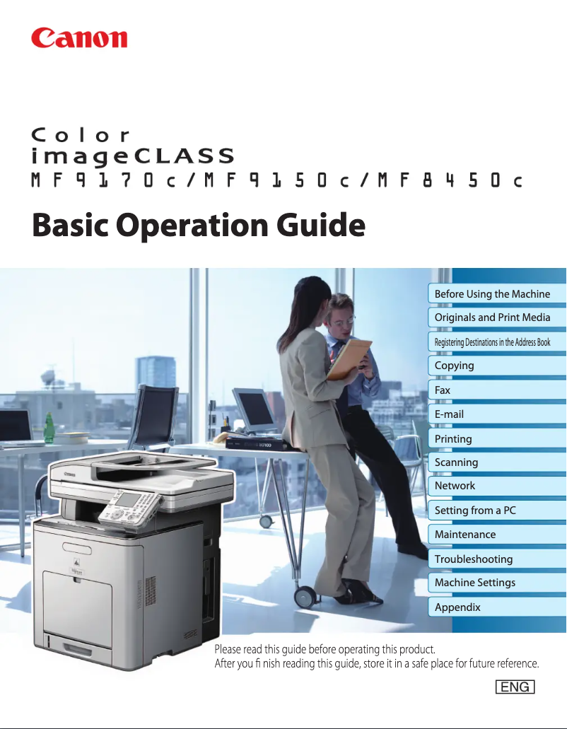 Page n°1 - Manuel utilisateur Canon Color imageCLASS MF9150c