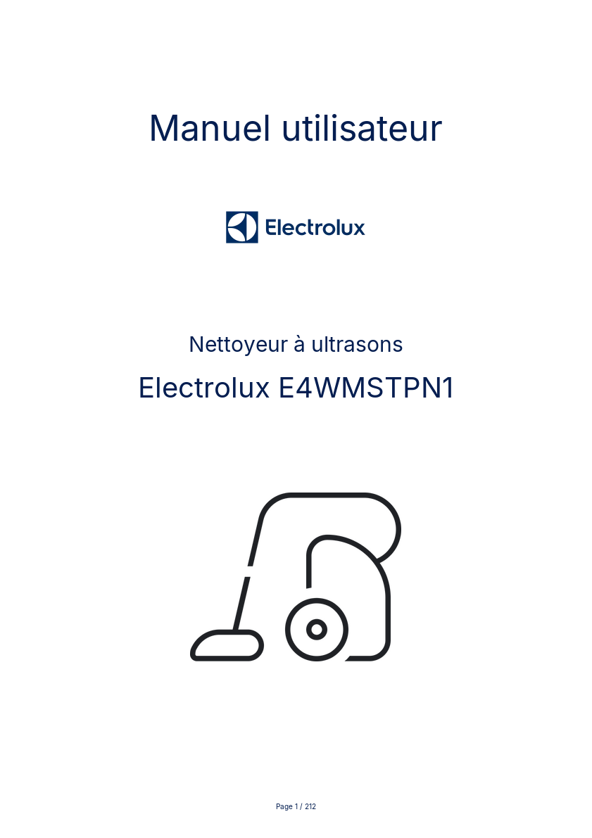 Image de la première page du manuel de l'appareil E4WMSTPN1