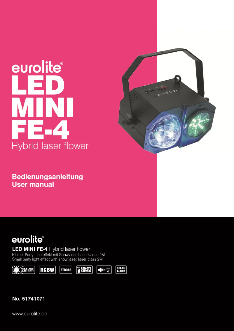 Page 1 de la notice Manuel utilisateur Eurolite LED Mini FE-4