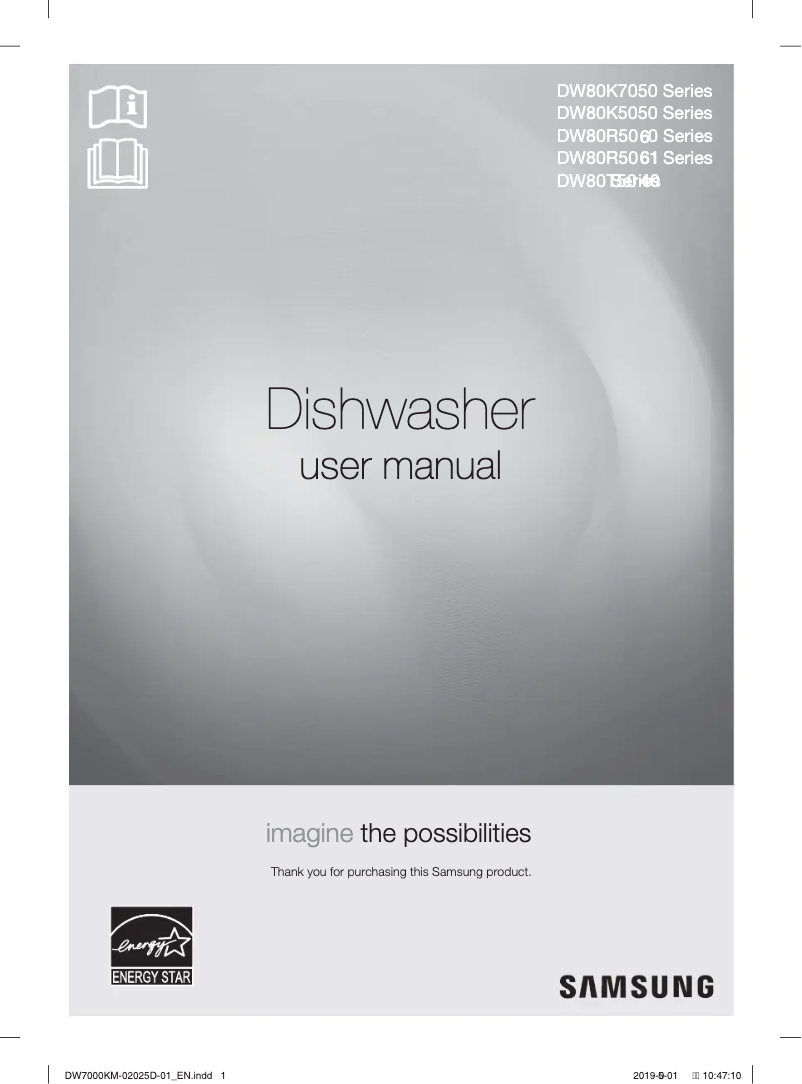 Page 1 de la notice Manuel utilisateur Samsung DW80T5040US