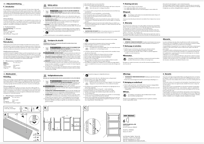Page n°1 - Manuel utilisateur Powerfix IAN 292056