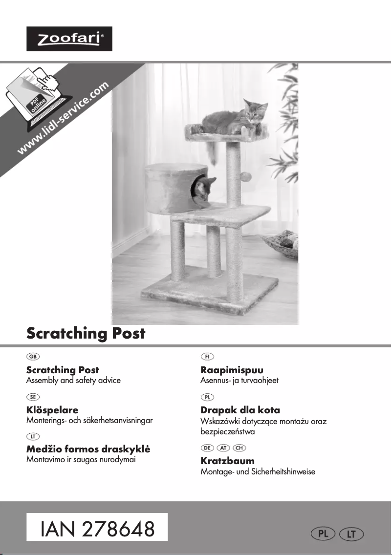 Page 1 de la notice Manuel utilisateur Zoofari IAN 278648