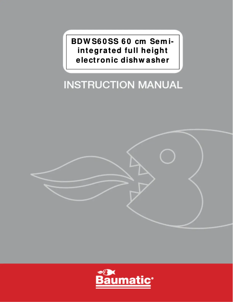 Page n°1 - Manuel utilisateur Baumatic BDWS60SS
