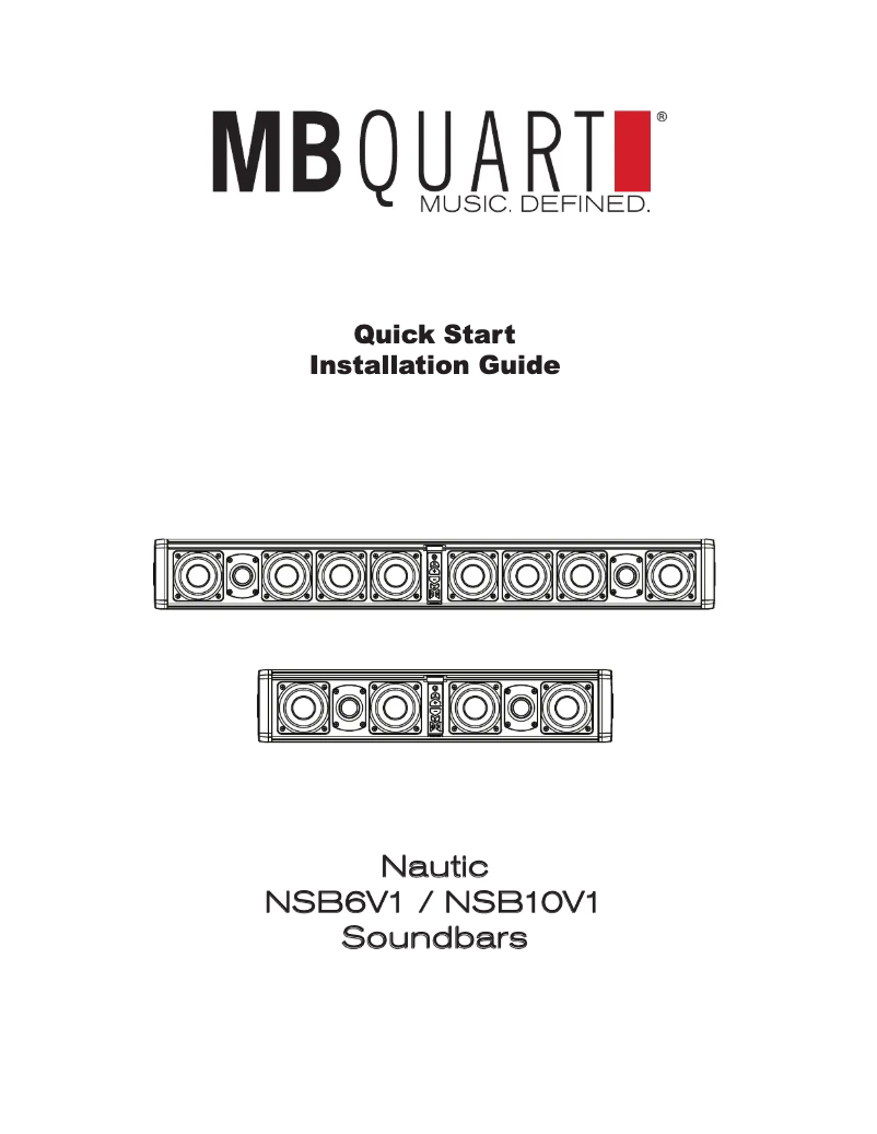 Page n°1 - Manuel utilisateur MB Quart Nautic NSB6V1