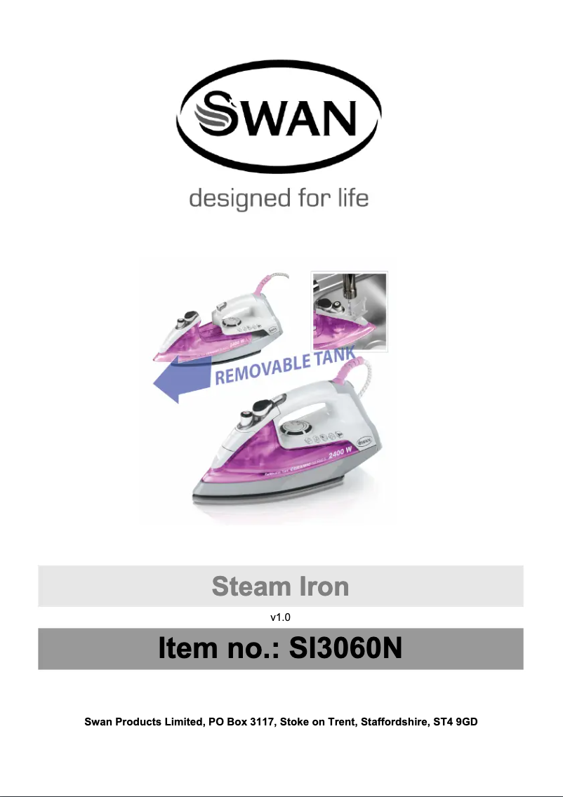 Page n°1 - Manuel utilisateur Swan SI3060N