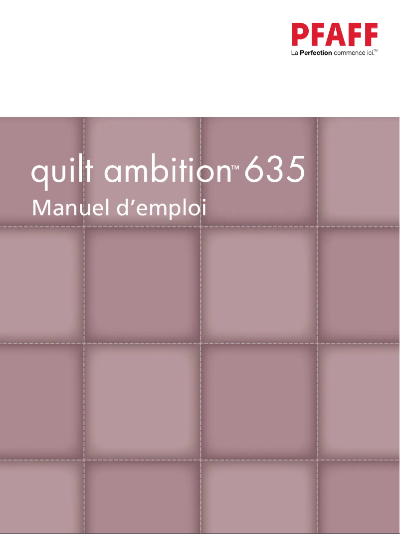 Image de la première page du manuel de l'appareil Quilt Ambition 640