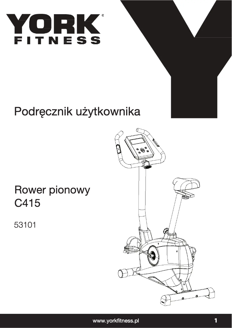 Página 1 del manual Manual de usuario York Fitness C415