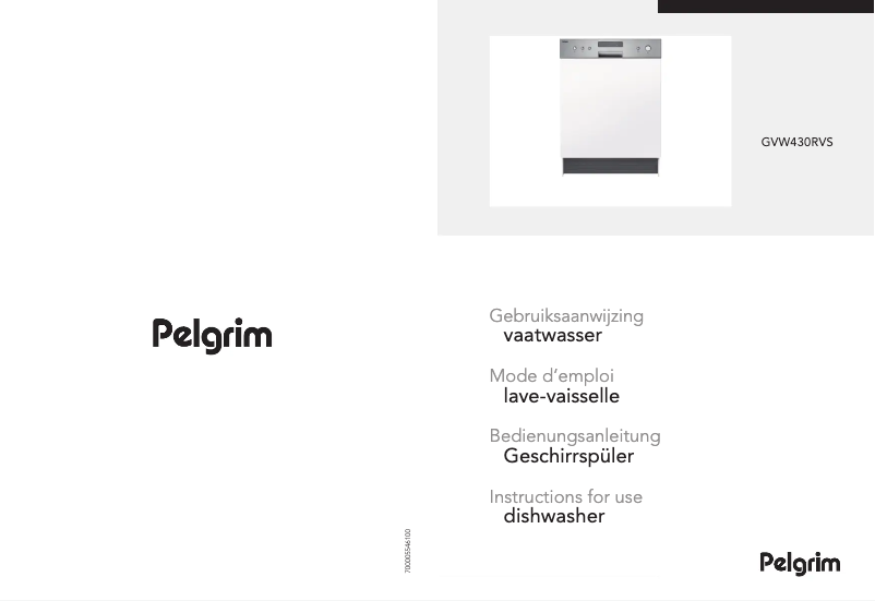 Página 1 del manual Manual de usuario Pelgrim GVW430RVS