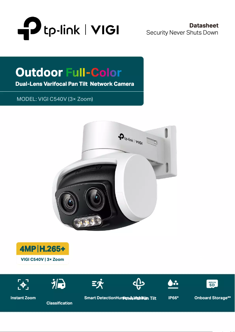 Page 1 de la notice Manuel utilisateur TP-Link VIGI C540V