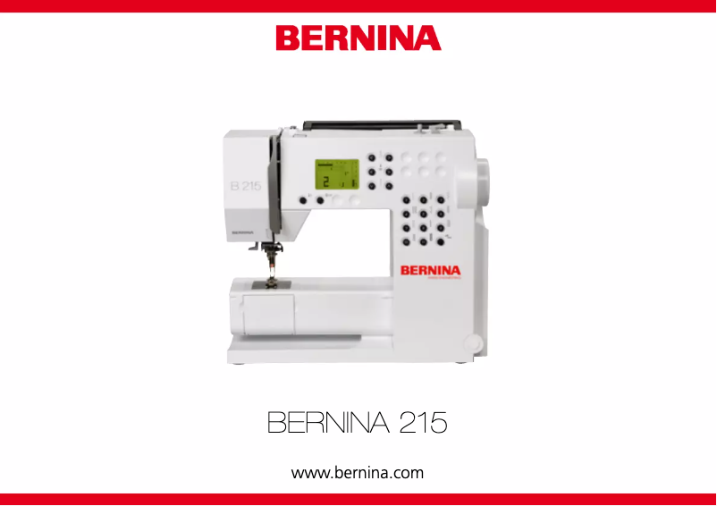 Page n°1 - Manuel utilisateur Bernina 215