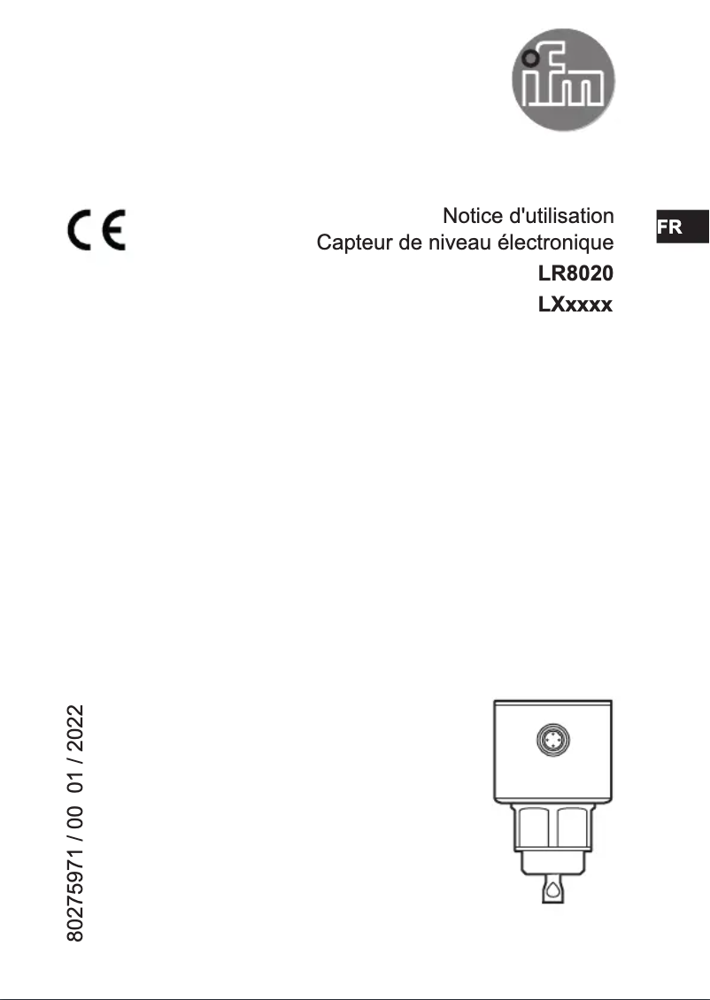 Page n°1 - Manuel utilisateur IFM LR8020