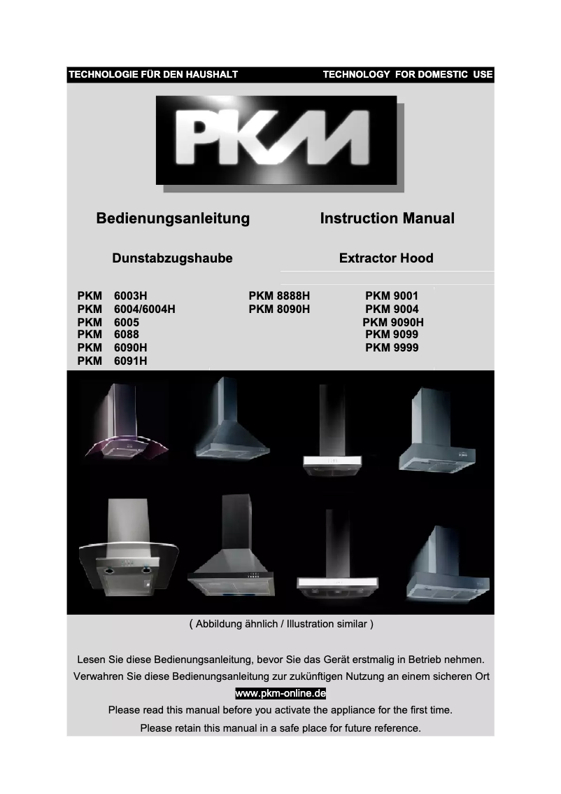 Page 1 de la notice Manuel utilisateur PKM 6004H