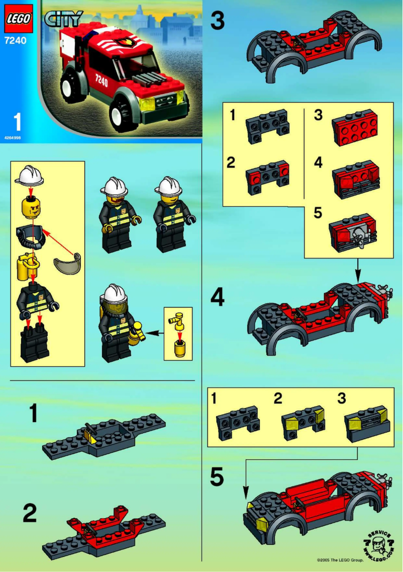 Page 1 de la notice Manuel utilisateur Lego Fire Station & Base Plate