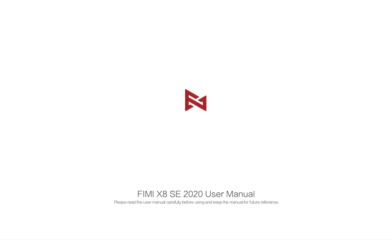 Page n°1 - Manuel utilisateur Fimi X8 SE 2020