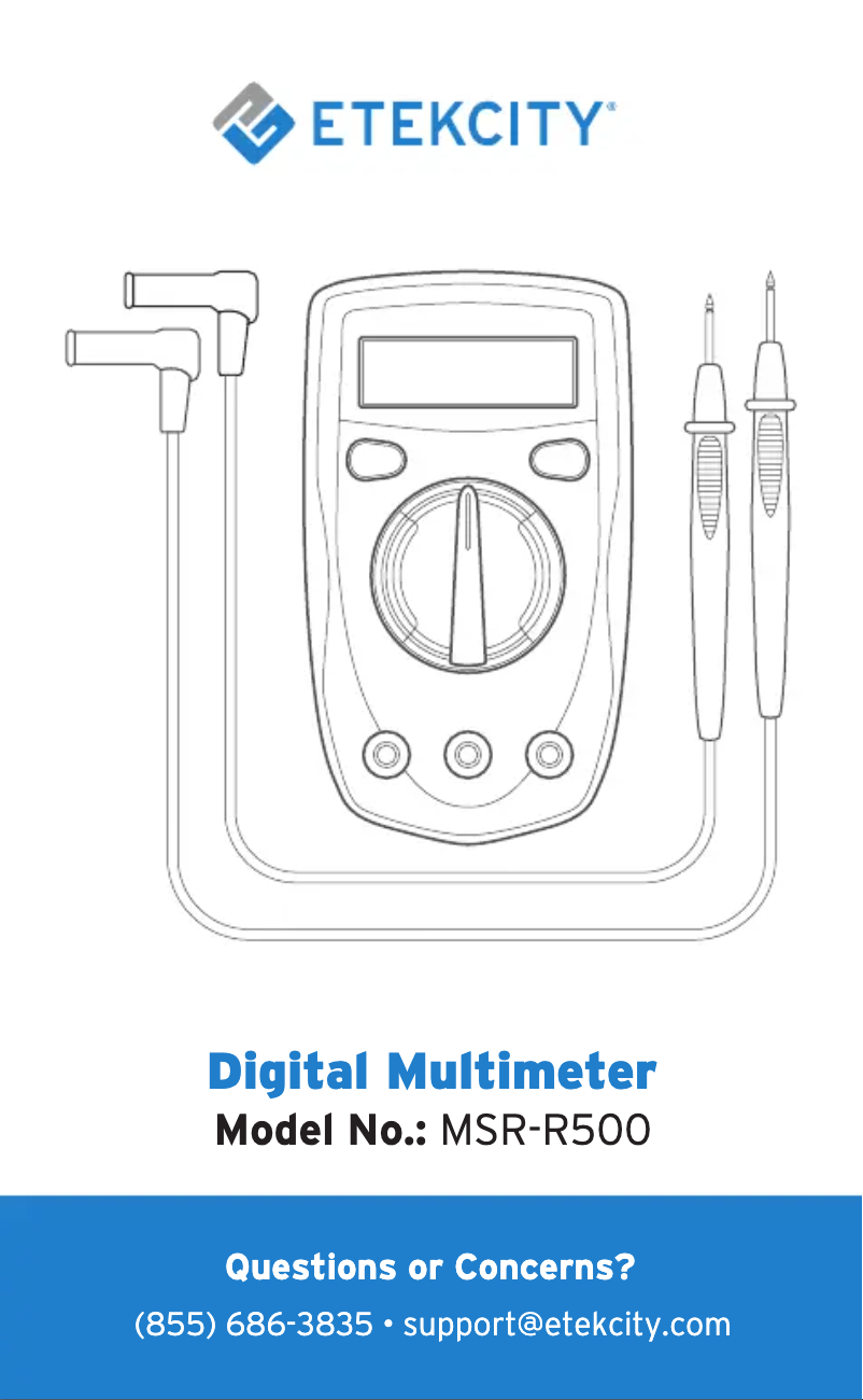 Page 1 de la notice Manuel utilisateur Etekcity MSR-500