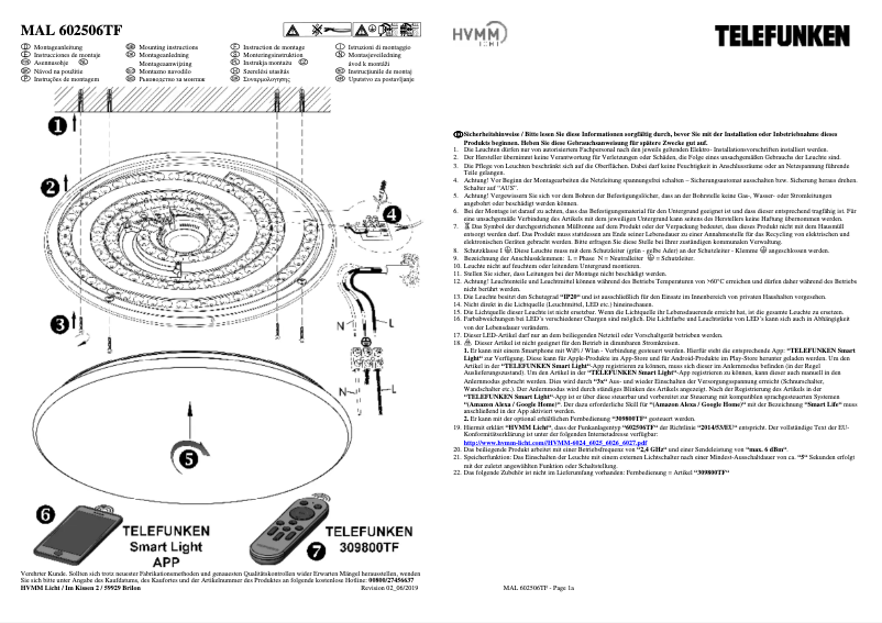 Page n°1 - Manuel utilisateur Telefunken MAL 602506TF
