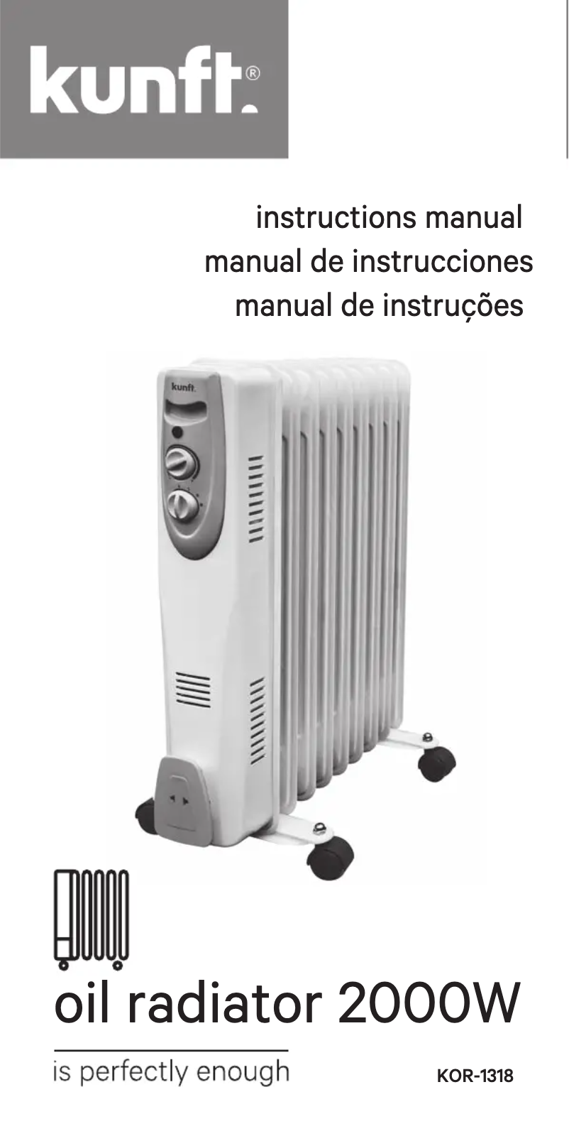 Page n°1 - Manuel utilisateur Kunft KOR-1318