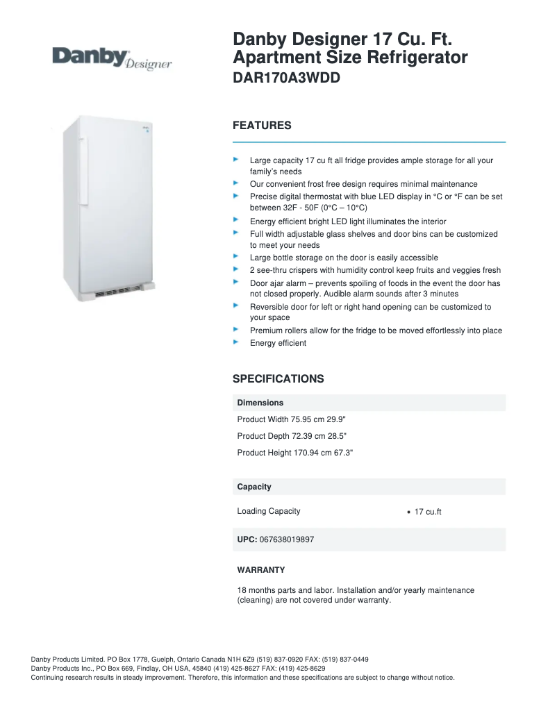 Imagen de la primera página del manual del dispositivo Designer DAR170A3WDD