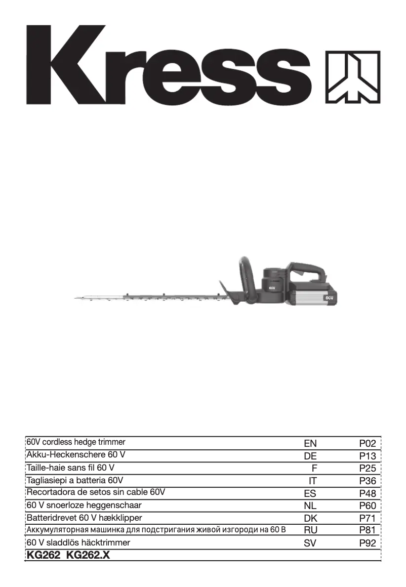Página 1 del manual Manual de usuario Kress KG262.9