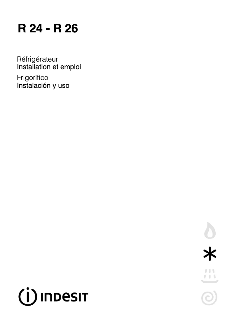 Page n°1 - Manuel utilisateur Indesit R 24 (FR)