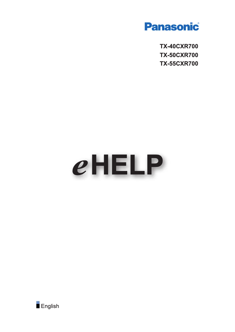 Página 1 del manual Manual de usuario Panasonic TX-50CXR700