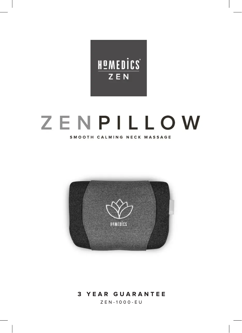 Page n°1 - Manuel utilisateur Homedics Zen Pillow ZEN-1000-EU