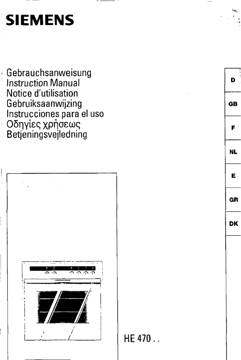 Page n°1 - Manuel utilisateur Siemens HE47051