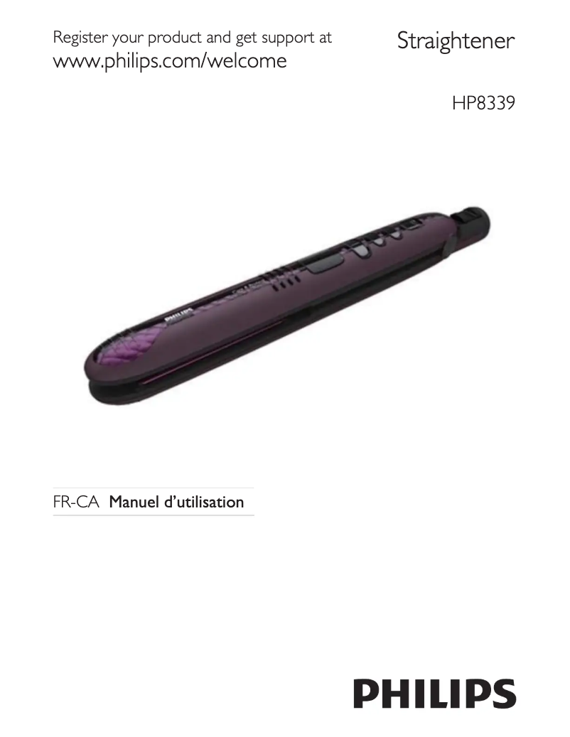 Image de la première page du manuel de l'appareil ProCare HP8339