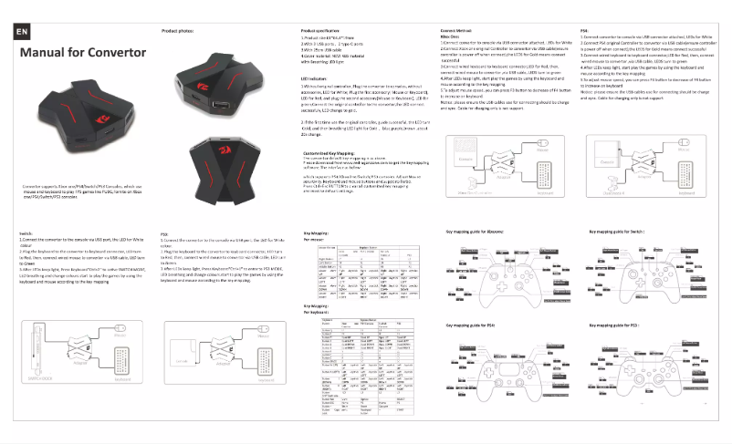 Page n°1 - Manuel utilisateur Redragon GA-200