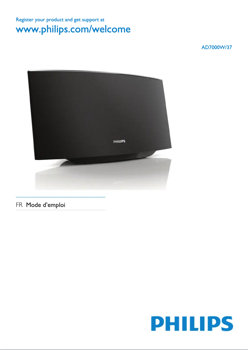 Image de la première page du manuel de l'appareil Fidelio SoundAvia AD7000W