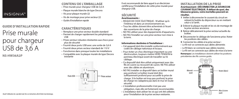 Image de la première page du manuel de l'appareil NS-HW36A2P
