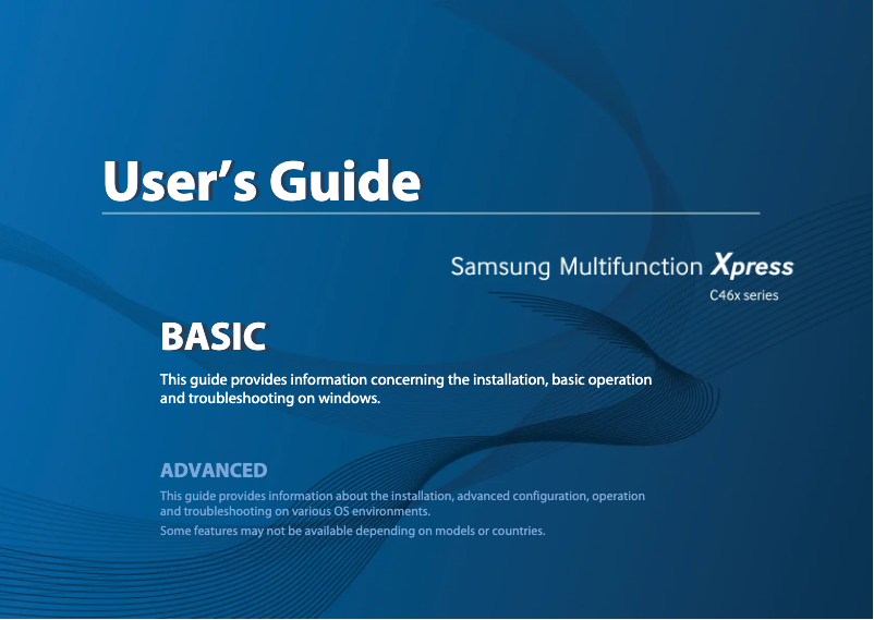 Page n°1 - Manuel utilisateur Samsung Xpress SL-C460FW