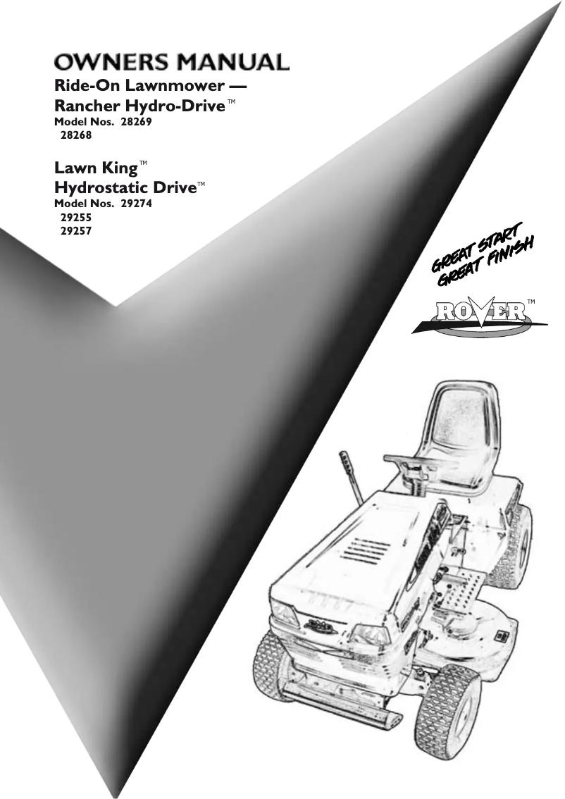 Image de la première page du manuel de l'appareil Lawn King 24/42