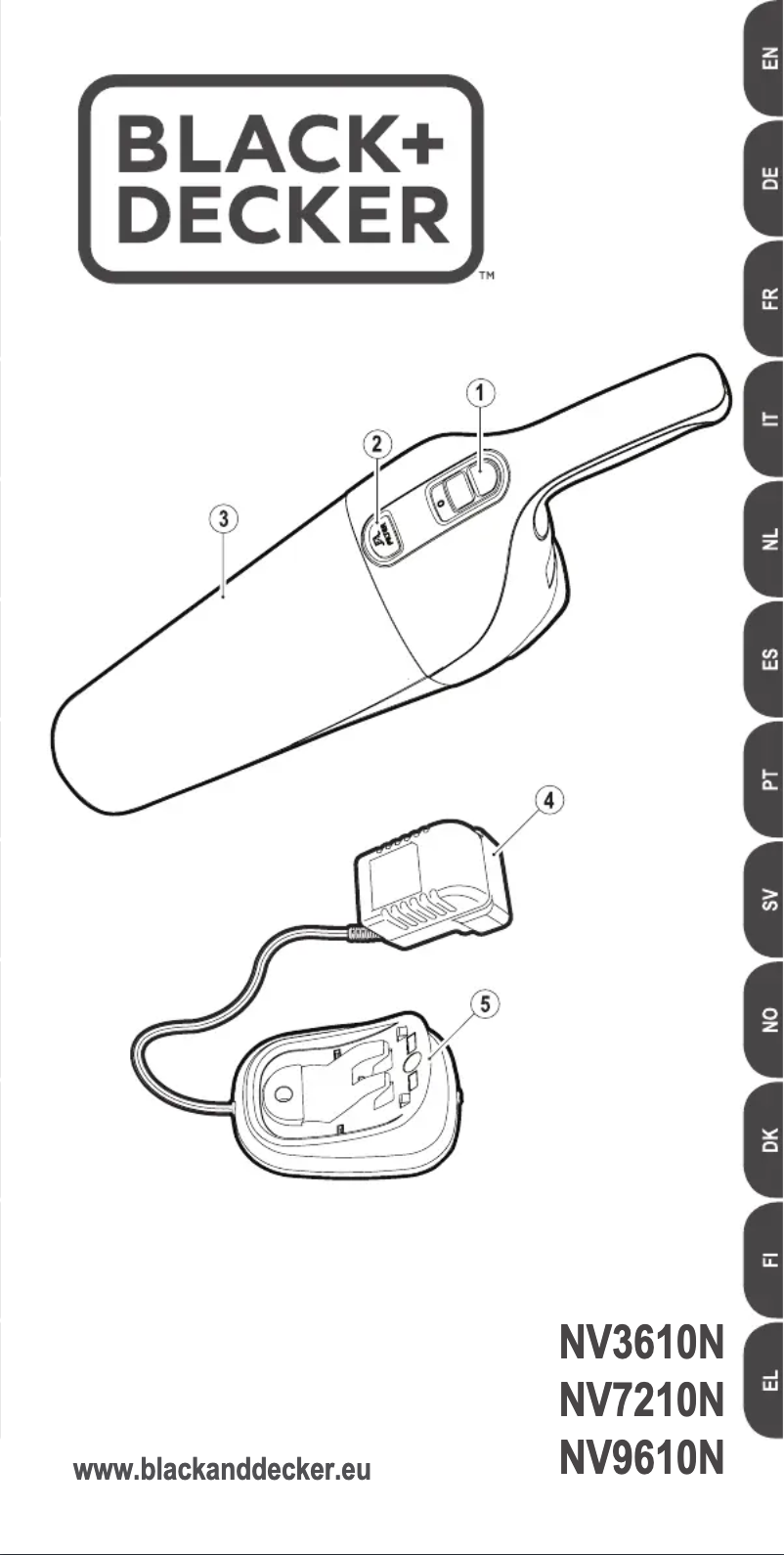Image de la première page du manuel de l'appareil Dustbuster NV3610N