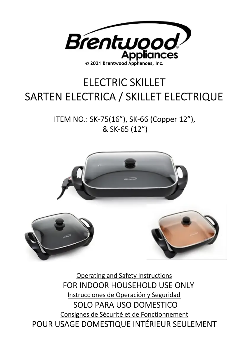 Page n°1 - Manuel utilisateur Brentwood SK-65