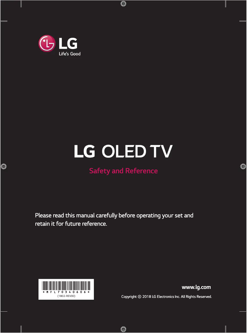 Page 1 de la notice Manuel utilisateur LG OLED65E8YVA